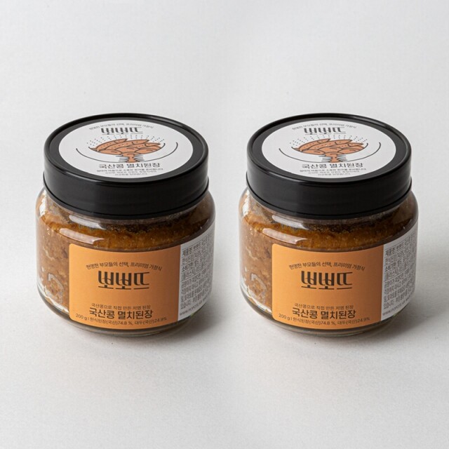 뽀뽀뜨,국산콩 멸치된장세트 (200g x 2통)